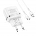 Адаптер Сетевой HOCO Victorious single port charger N24 |1Type-C, 20W/3A, PD/QC| white