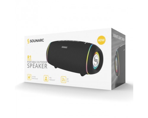 Акустика Sounarc R1 IPX6 |BT5.3, AUX/TF, 40W, TWS, 16h Max| black