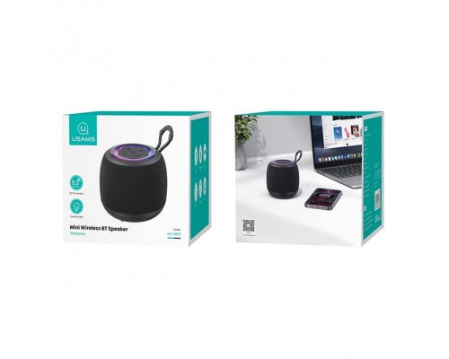 Акустика USAMS Mini Wireless BT Speaker US-YX014 1200mAh |BT5.3, TWS| black