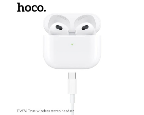 Беспроводные TWS наушники Hoco EW76 |BT5.4, 300/30mAh, 150/4h, Type-C, AC6983| вкладыши white