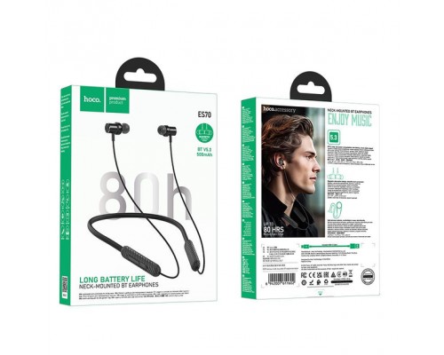 Bluetooth Наушники HOCO ES70 Armour neck-mounted |BT5.3, 80h| black