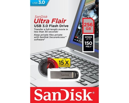 Flash SanDisk USB 3.0 Ultra Flair 256Gb