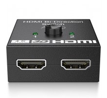 HDMI розгалужувач двонаправлений Bi-Direction Switch на 2 порти 4К 60Hz | перемикач + комутатор 2 в 1 | Black