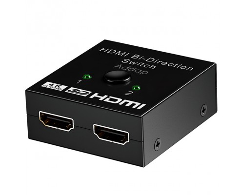 HDMI разветвитель двунаправленный Bi-Direction Switch на 2 порта 4К 60Hz Black | переключатель + коммутатор 2x1/1x2 | Для PC, XBox, PS4, PS5, видеоплееров