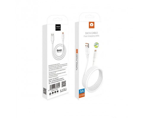 Кабель WUW-X169 USB Lightning 5А white