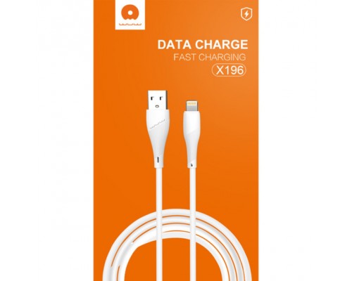 Кабель WUW-X196 USB Lightning 2,4A white