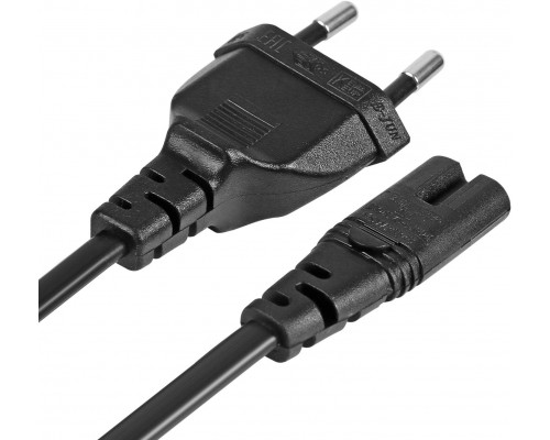 Кабель живлення 220V Black EU C7, двоконтактний, 60cm For XBOX PS4 та ін.