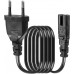 Кабель питания 220V Black EU C7 to 2pin European IEC Figure 8 AC Power Cable For XBOX PS4 та ін.