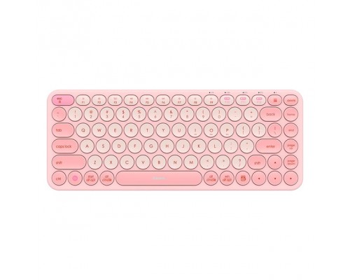 Клавиатура Baseus K01A Wireless Tri-Mode Keyboard |2.4G/BT1+BT2, 2xAAA Battery| pink