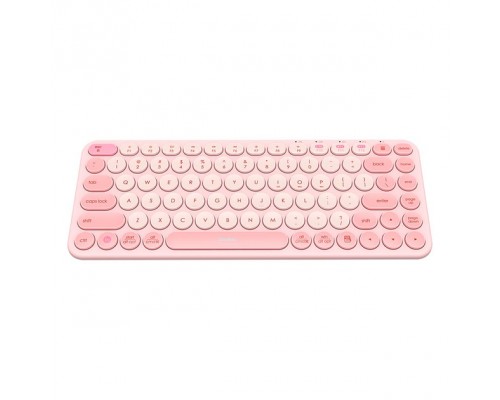 Клавиатура Baseus K01A Wireless Tri-Mode Keyboard |2.4G/BT1+BT2, 2xAAA Battery| pink