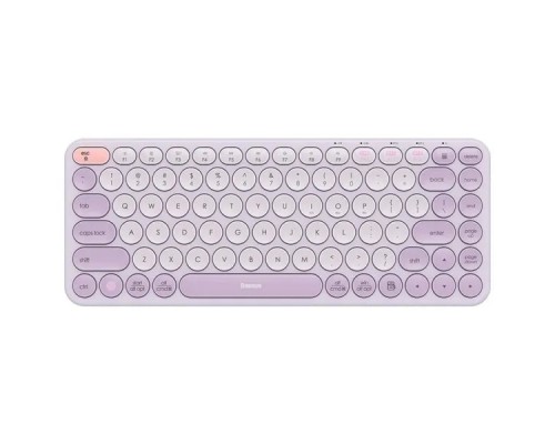 Клавиатура Baseus K01A Wireless Tri-Mode Keyboard |2.4G/BT1+BT2, 2xAAA Battery| purple