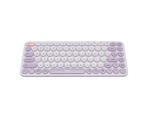 Клавиатура Baseus K01A Wireless Tri-Mode Keyboard |2.4G/BT1+BT2, 2xAAA Battery| purple