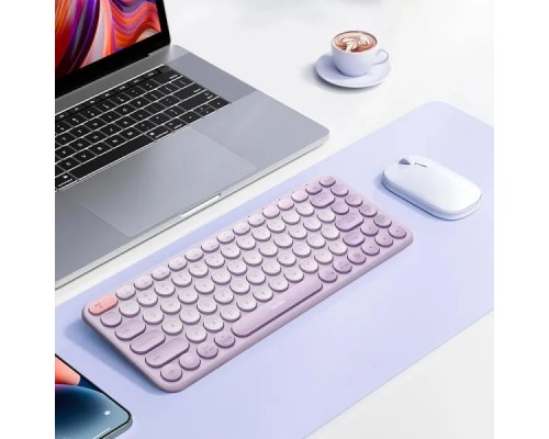 Клавиатура Baseus K01A Wireless Tri-Mode Keyboard |2.4G/BT1+BT2, 2xAAA Battery| purple