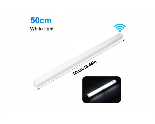 LED светильник 50cm сенсорный, Теплый свет, портативный, 300mAh, 3000K, 2 режима, датчик движения, Type-C, магнит, White (ML-500)