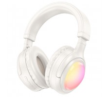 Навушники HOCO Focus BT headphones W48 | BT5.3, AUX / BT / TF, 46h | Milky white