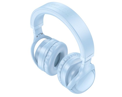 Наушники HOCO Focus BT headphones W48 |BT5.3, AUX/BT/TF, 46h| blue