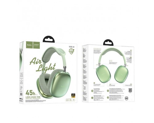 Наушники HOCO W35 Air Triumph BT headphones |BT5.3, AUX/TF, 45h| green