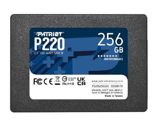 SSD Patriot P220 256GB 2.5" 7mm SATAIII