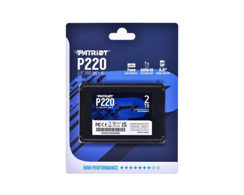 SSD Patriot P220 2TB 2.5" 7mm SATAIII