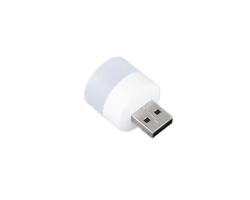 USB LED лампочка цилиндрическая, холодный свет White