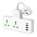 Удлинитель HOCO Voyage 2-position expansion socket AC11A |3USB/Type-C, 10A| white