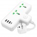 Удлинитель HOCO Voyage 2-position expansion socket AC11A |3USB/Type-C, 10A| white