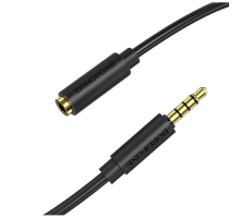 AUX кабель Borofone BL12 удлинитель Jack 3.5 to Jack 3.5 (F) 2m черный