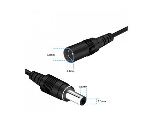 Кабель удлинитель 10м для питания роутера, 1000cm 12В DC12V Power Extension Cable 5.5x2.1mm| папа-мама Male-Female Black