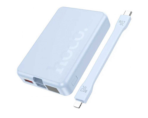 Power bank Hoco Q24 10000mAh 22.5W PD 20W магнітний з функцією бездротової зарядки blue