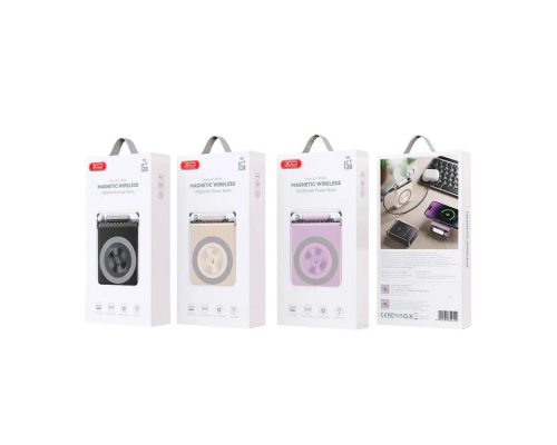 Power Bank XO PR226 Mini Transparent Magnetic Absorption 15W 10000mAh Бежевий