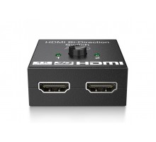 HDMI розгалужувач двонаправлений Bi-Direction Switch на 2 порти 4К 60Hz Black | перемикач + комутатор 2x1/1x2 Для PC, XBox, PS4, PS5, відеоплеєрів