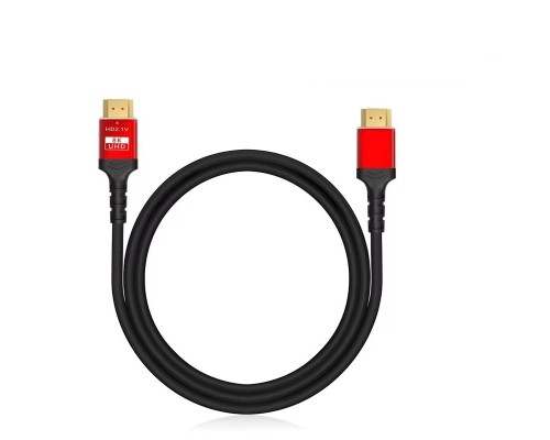 Кабель HDMI 2.1|8K 60HZ, 4K 144HZ, 48Gbps, HDR, eARC| 2М, Black-Red