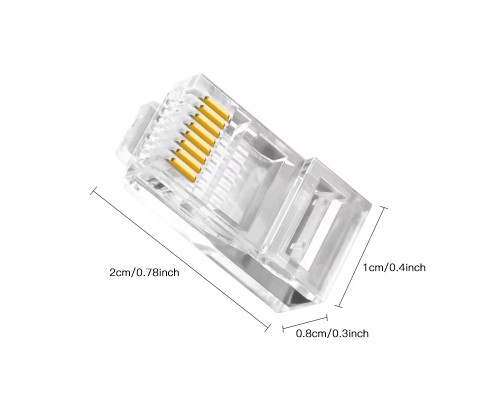 Коннектор RJ45 Cat6 прозрачный