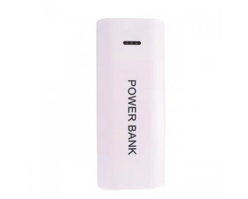 Корпус повербанка під АКБ 2x18650, 5V 2A, до 6000mAh, USB, microUSB, ліхтарик, White