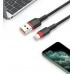 Кабель WUW-X203 USB Lightning 2,4А black