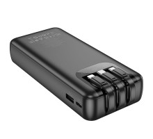 Power Bank Hoco J114A Charger power bank with cable and digital display 20 000mAh Black