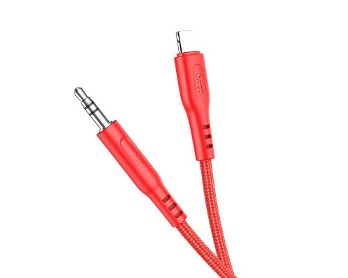 AUX кабель Hoco UPA18 Lightning to Jack 3.5 1m красный