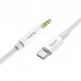 AUX кабель Hoco UPA19 Type-C to Jack 3.5 1m серый