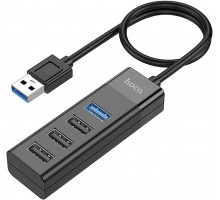 Адаптер Hoco HB25 (USB to USB3.0+USB2.0*3) 4 in 1 чорний