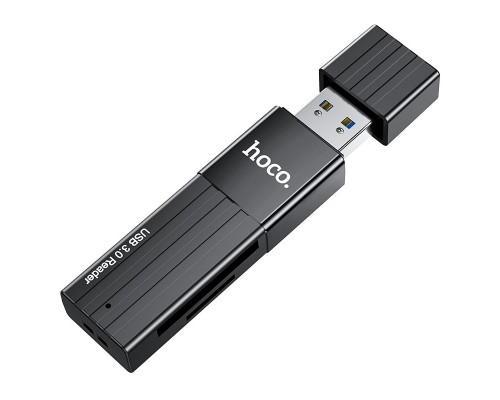 Адаптер перехідник Hoco HB20 USB 3.0 to SD/TF чорний