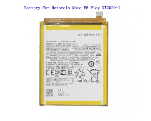 Акумулятори Motorola KS40 Moto E6i XT2053-5/E6 Play XT2029-1/E6s [Original PRC] 12 міс. гарантії
