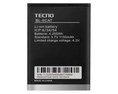 Аккумулятор для Tecno T301 / T302 / T312 / T349 / T401 / T371 / BL-5CAT [Original PRC] 12 мес. гарантии
