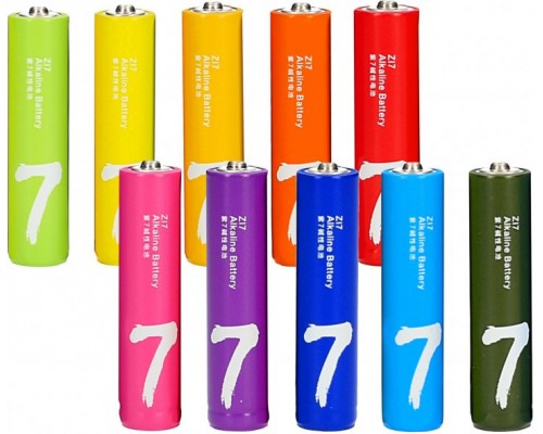 Батарейки ZMI Rainbow Zi7 (AAA) Alkaline 1.5V-S2 / LR03 (10 шт. Бокс)