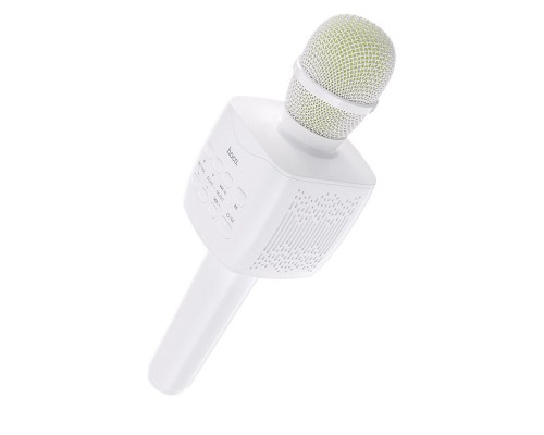 Беспроводной караоке микрофон колонка Hoco BK5 белый