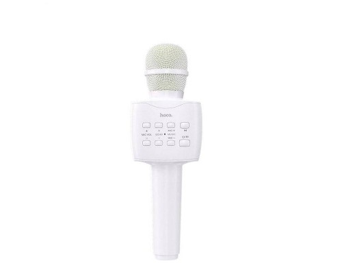 Беспроводной караоке микрофон колонка Hoco BK5 белый