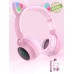 Бездротові накладні навушники Hoco W27 Cat ear рожеві