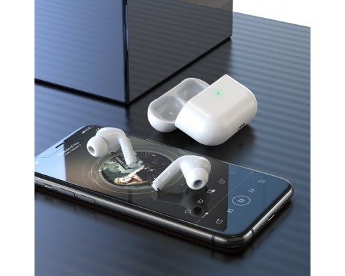 Беспроводные наушники Hoco EW05 Plus с беспроводной зарядкой, активным шумоподавлением, микрофоном, TWS Bluetooth 5.1 белые