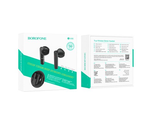 Bluetooth Стерео Гарнітура Borofone BW08 TWS Чорний
