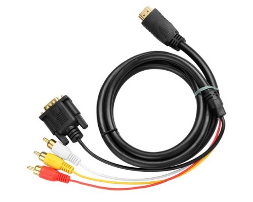 HDMI to VGA 3 RCA Adapter Converter Cable 1080p HDTV