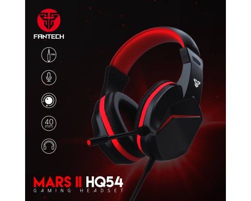 Игровые Наушники Fantech HQ54 Mars II Черно-Красный
